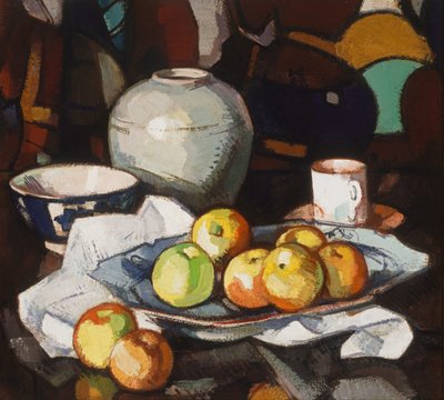 Still Life: Apples and Jar by Samuel John Peploe